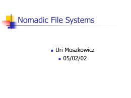 Nomadic File Systems