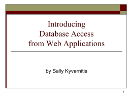 Introducing Database Access