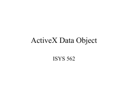 ActiveX Data Control