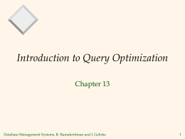 Introduction to Relational Query Optimization