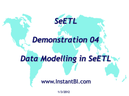 Data Modelling in SeETL