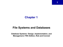 Database Systems - Seneca - School of Information