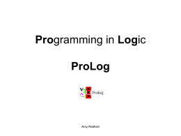 Prolog - PGCE