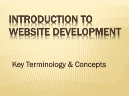 Introduction to Website Development PowerPoint