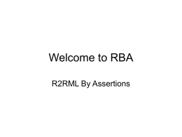 Welcome to RBA