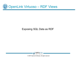 OpenLink Virtuoso – RDF Views
