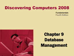 Chapter 9 Database Management