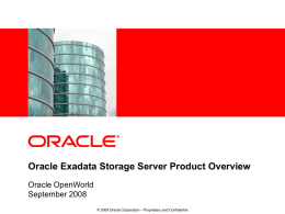 Exadata Product Overview