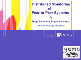 Monitoring of Peer-to-Peer Systems