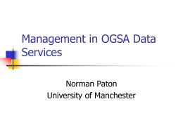 Management in OGSA Data Services