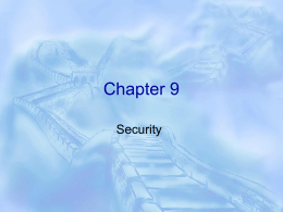 Chapter 9- security