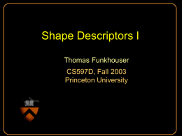 Taxonomy of Shape Descriptors