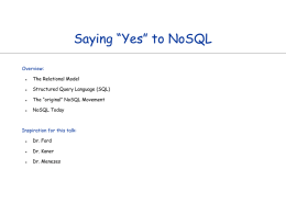 NoSQL