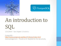 An introduction to SQL