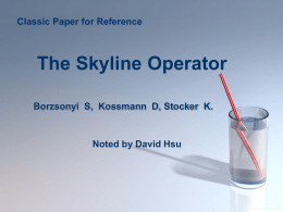Implementation of the Skyline Operator
