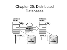 Chapter 25: Distributed Databases