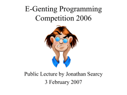 Lecture Slides by Jonathan Searcy - E