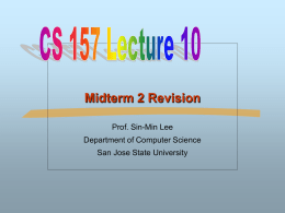 Midterm 2 Review - Department of Computer Science