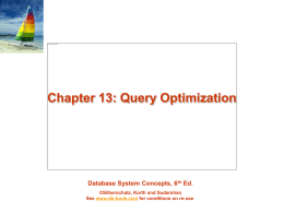 13. Query Optimization
