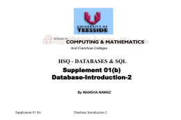Database Introduction -2