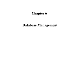 Database management system (DBMS)