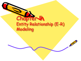 Entity Relationship (ER) Modeling
