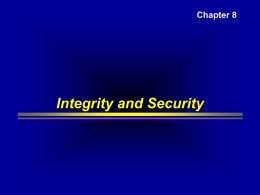 8. integrity and security