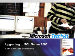 Upgrading to SQL Server 2005