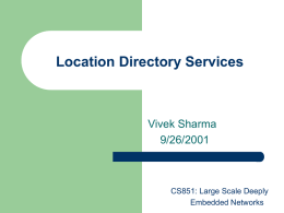 Location Directory Services