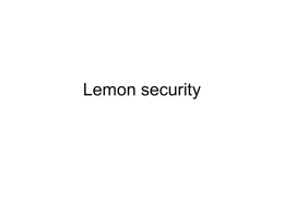 Lemon security - Indico