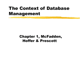 Basics of data management