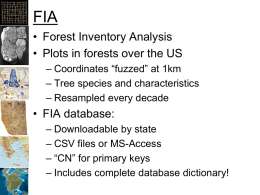 Using MS-Access with the FIA plot database