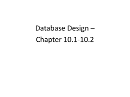DB Design - CS 457/557 : Database Management Systems