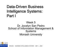 Week5 - Information Management and Systems