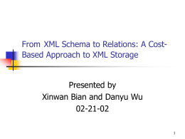 From XML Schema to Relations: A Cost