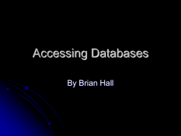 Accessing Databases