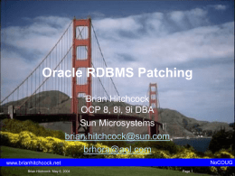 Oracle RDBMS Patching