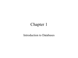 chapter 1 introduction to databases