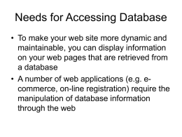 ADO.NET access to databases