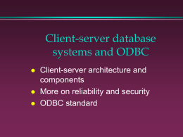Client-server database systems and ODBC