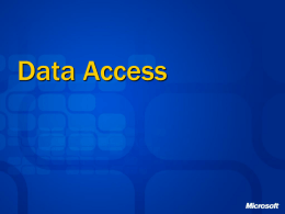 ASP.NET Data Access