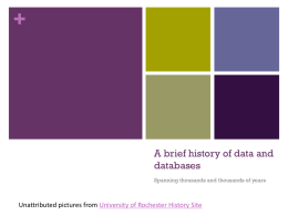 History of databases and the relational model