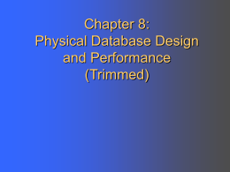 Physical Database Design