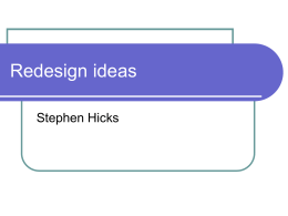 Redesign Ideas