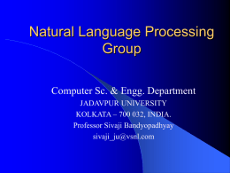 Natural Language Processing Group - AU