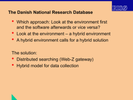The Danish National Research Database.