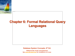 Formal Relational Query Languages