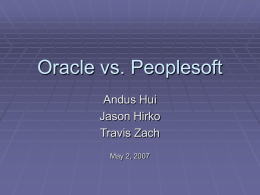 Oracle vs. Peoplesoft