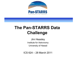 The Pan -STARRS Data Challenge