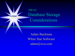 DB-05: Database Storage Considerations